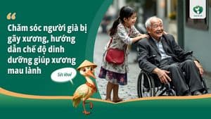 Chăm sóc người già bị gãy xương, chế độ dinh dưỡng giúp xương mau lành